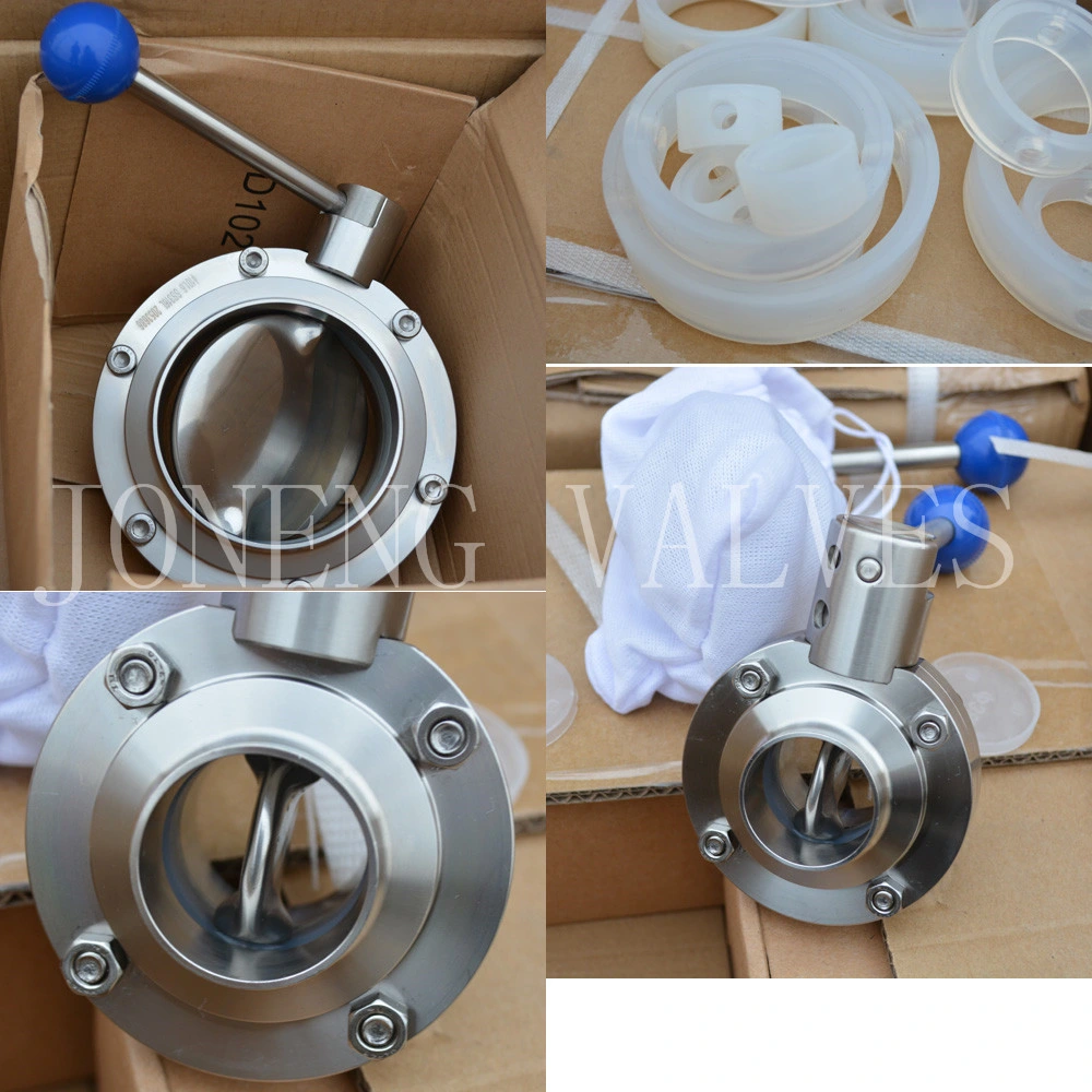 Stainless Steel Sanitary Sanitaire Food Grade Pneumatic Butterfly, Diaphragm Membrane, Plug, Safety Relief Valve, Ball Control Valve (JN-BV1001)